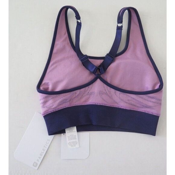 Fabletics BA1829459 Women's Sz XS (2-4) Pink Swirl Eliza Seamless Sports Bra - Picture 2 of 2